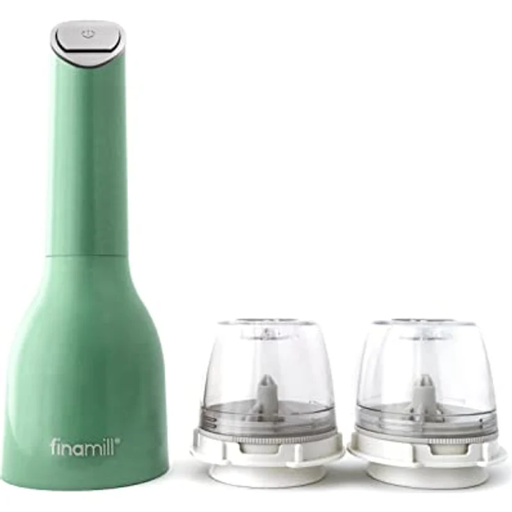 FinaMill FinaMill One sage mit zwei FinaPod Pro Plus Batteriebetrieben, Pfeffermühle + Salzmühle – Bild 2