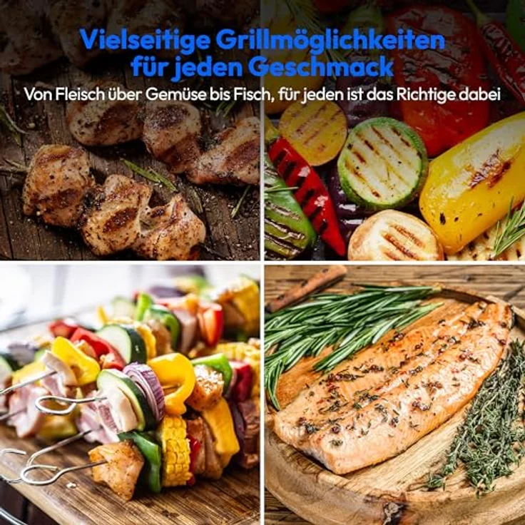 MEDION MD12027 Elektro Tischgrill mit Dual-Zonen-System, 2400 Watt, 2 abnehmbare Platten, individuelle Temperaturregelung, IPX4-Schutz – Bild 4