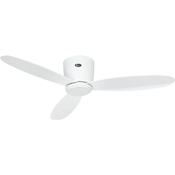 CASAFAN Eco Plano II, Energiespar Deckenventilator mit Fernbedienung, WiFi, 112 cm, weiß, 6 Geschwindigkeiten, Smart Home kompatibel