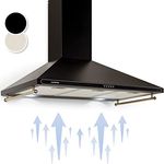 Klarstein Dunstabzugshaube für die Küche, Abzugshaube Umluft/Abluft, Dunstabzugshaube 90 cm, Dunstabzugshaube mit Spülmaschinenfestem Filter, Dunstabzug Leise, Dunstabzugshauben mit 645m³/h Luftstrom