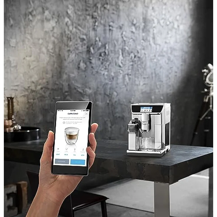 De'Longhi PrimaDonna Elite Experience ECAM 656.85.MS Kaffeevollautomat mit Milchsystem und integriertem Mahlwerk, Cappuccino auf Knopfdruck, 4,3 Zoll Farbdisplay, App-Steuerung, Trinkschokoladenfunktion, Edelstahlfront, silber – Bild 4