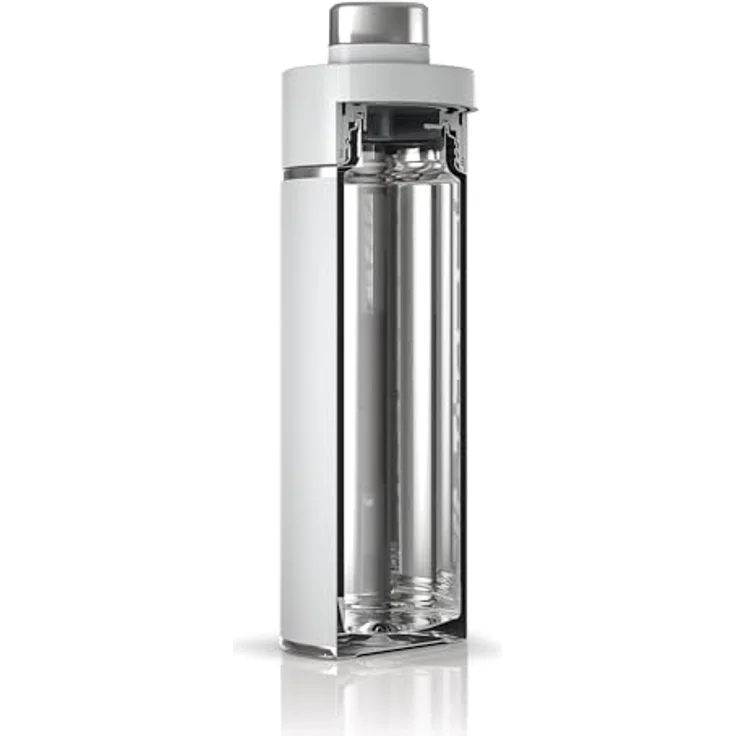 Ninja Thirsti Wasserflasche/Thermobecher to go, 700ml, kohlensäurehaltig & heiß/kalt, auslaufsicher, dreifach isoliert, Edelstahlflasche, Weiß – Bild 3