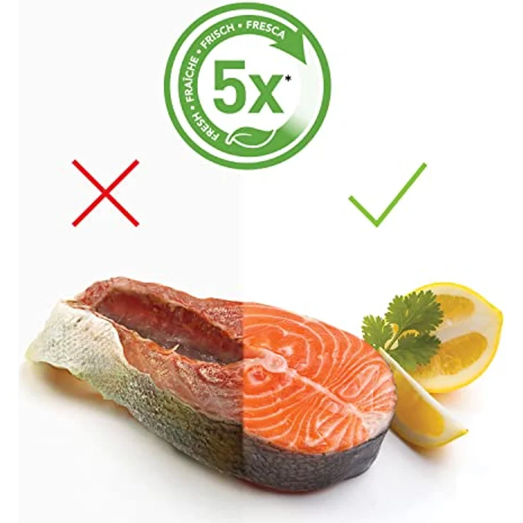FoodSaver kompaktes Vakuumiergerät mit Handheld-Vakuumierer | 1 Rolle & 4 Beutel | Silber mit weißen Akzenten [VS0100X] – Bild 4