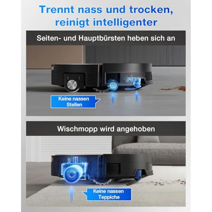 ECOVACS DEEBOT X11 PRO Omni, Saugroboter mit Wischfunktion, 19.500 Pa, 10-in-1-Station, AI Stain Detection, TruePass-Klettersystem, Heißlufttrocknung, Agent YIKO – Bild 8