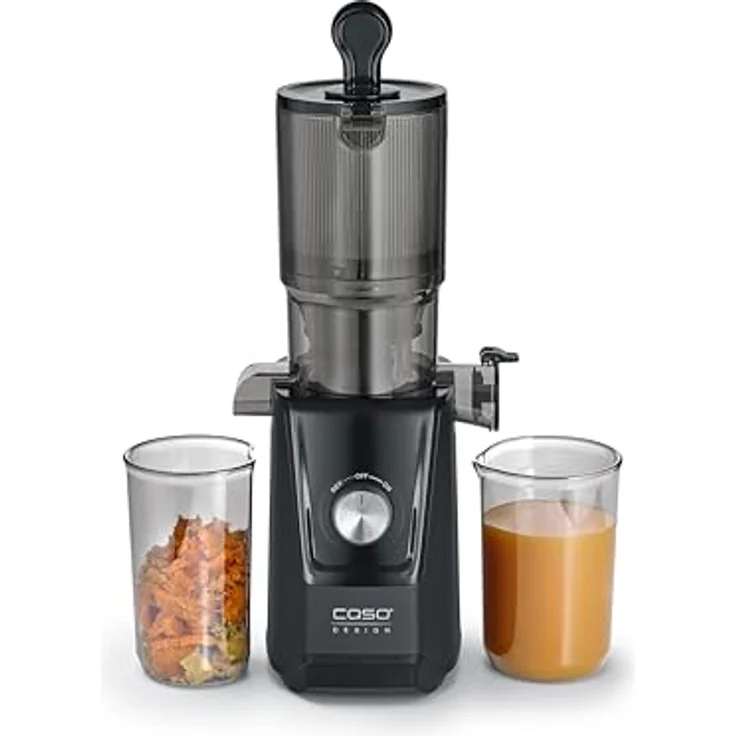 Caso Juice Fit Entsafter, schonendes Kaltentsaften, 30 % höhere Saftausbeute, weiß – Bild 1