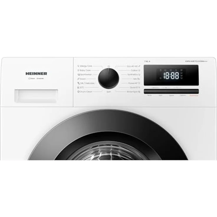 HEINNER HWM-HME7012IVSMA+++ Waschmaschine 7 kg, Frontlader, 1200 U/min, Inverter Motor, 14 Programme, Energieklasse A, LED-Anzeige, Mengenautomatik – Bild 2