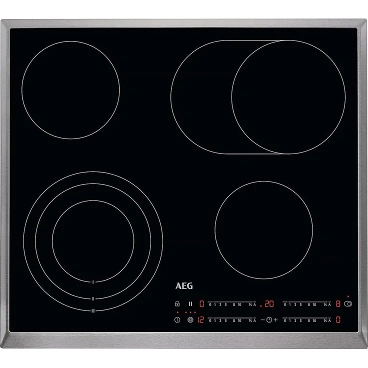 AEG Elektro-Kochfeld HRB64470XB, Glaskeramik Induktionskochfeld, autark, Touch-Control, schwarz