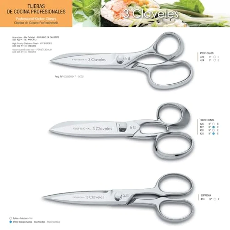 3 Claveles Master Class Küchenschere, rostfrei, 7 Zoll – Bild 7