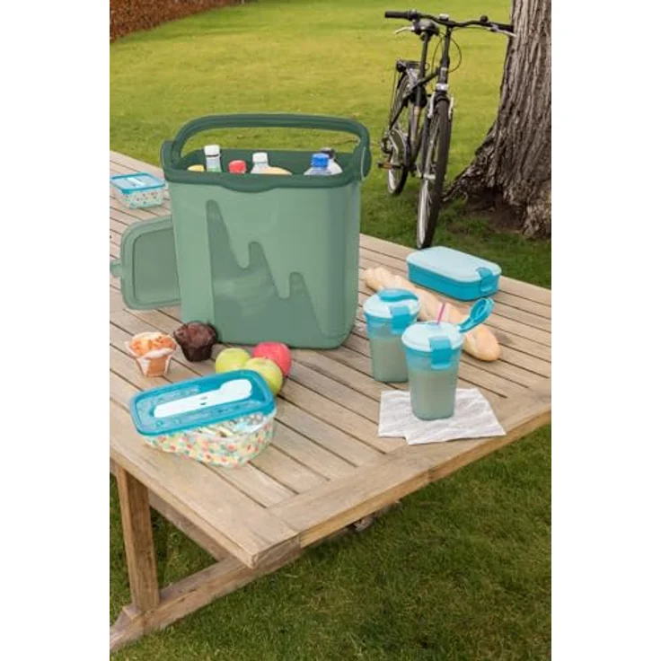 Curver Kühlbox, 32 l in ansprechendem Grünton, robust und leicht zu reinigen, ideal für Outdoor-Aktivitäten – Bild 2