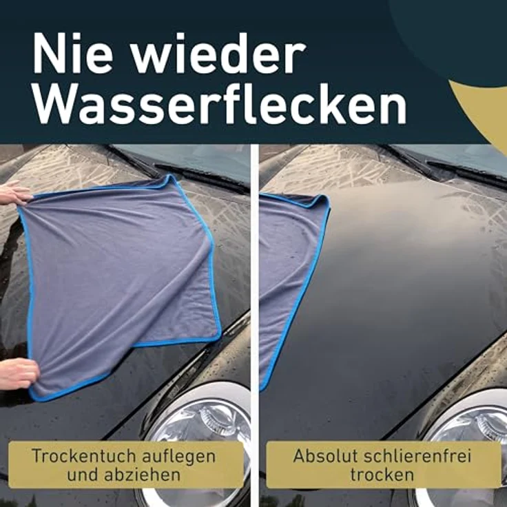 Aurum-Performance® Auto Trockentuch 90x60 cm, extrem saugstark & lackschonend, 100% fusselfrei & waschbar – Bild 3