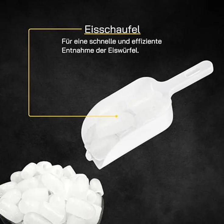 GUTFELS Eiswürfelbereiter ICE MAKER 4015 | Display | 12 kg in 24 h | 2 Eiswürfelgrößen | 1,2 kg Fassungsvermögen | 120 W | Eiswürfelschaufel – Bild 5
