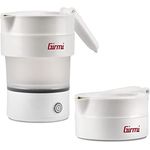 Girmi BL03 Zusammenklappbarer Reise-Wasserkocher, Silikonkrug, 0,6 Liter Fassungsvermögen, 600 W, Platzsparend, BPA-frei, Automatische Abschaltung, Abnehmbares Kabel