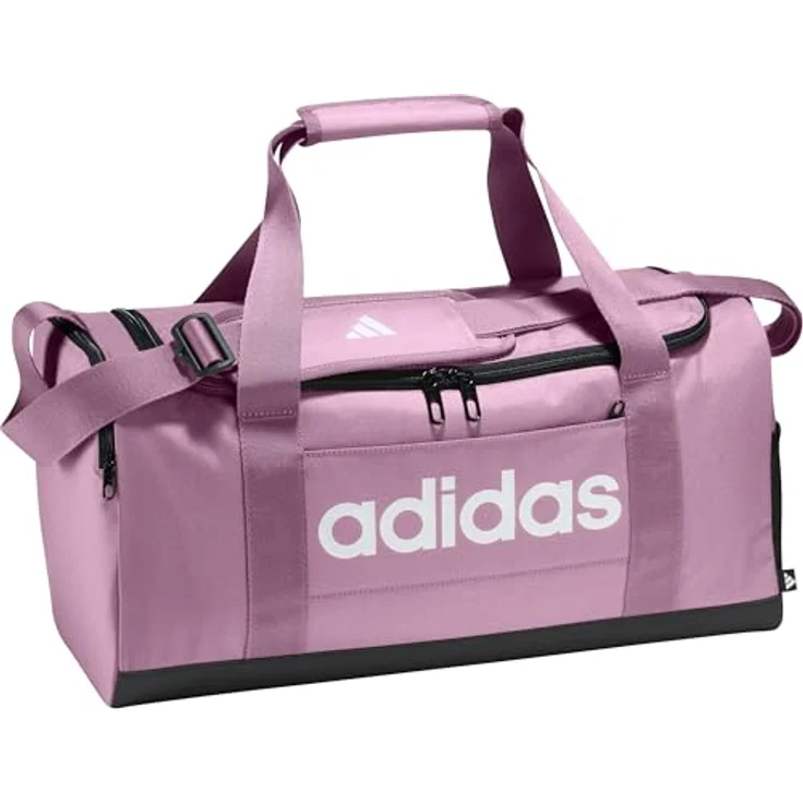 adidas Performance LINEAR DUFFEL S Sporttasche, praktische Reisetasche mit separatem Schuhfach, recycelte Materialien, schwarz – Bild 3