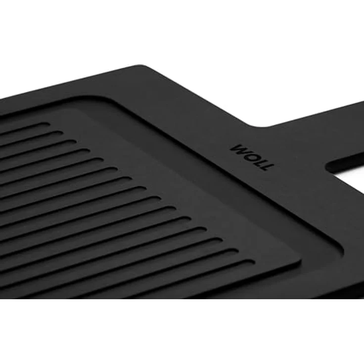 Woll Cut & Serve Schneidebrett mit Rillen, 49 x 24 cm, 7 mm hoch, aus FSC-zertifiziertem Papierverbundstoff, BPA- und VOC-frei, Hitzebeständig bis 175°C, spülmaschinenfest, Mattschwarz – Bild 3
