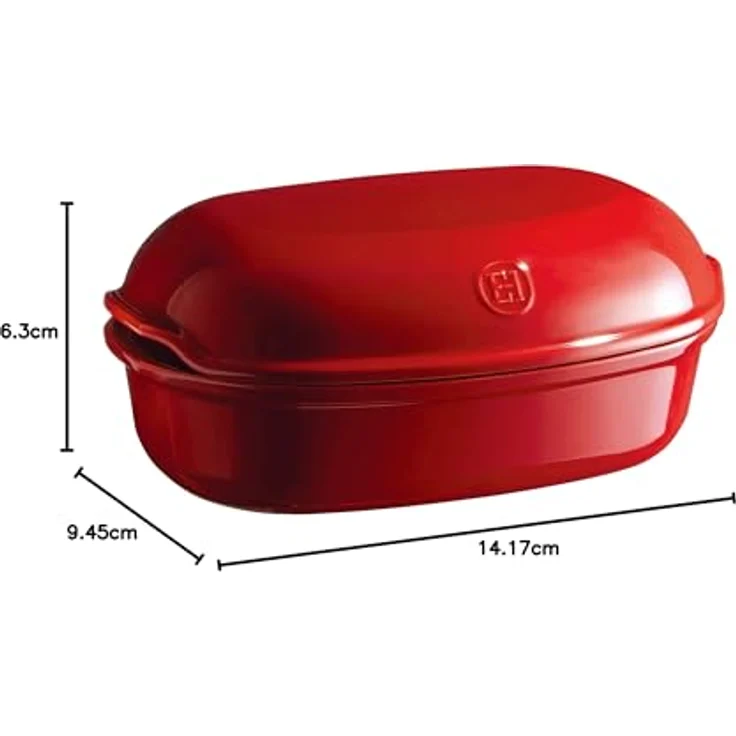 Emile Henry EH509501 Brot, Keramik, handgefertigt Rot Grand Cru – Bild 12