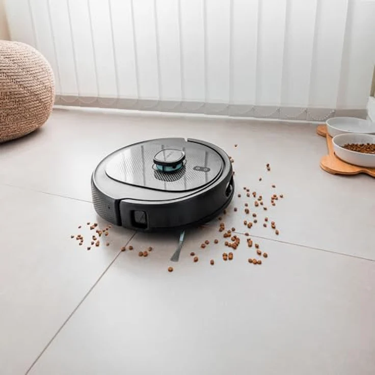 Cecotec Conga 9990 AI Spin Revolution Supreme Home, Saugwischroboter mit 10.000 Pa, Laser-Navigation, Selbstentleerungsstation, Smartphone-Steuerung, schwarz – Bild 4