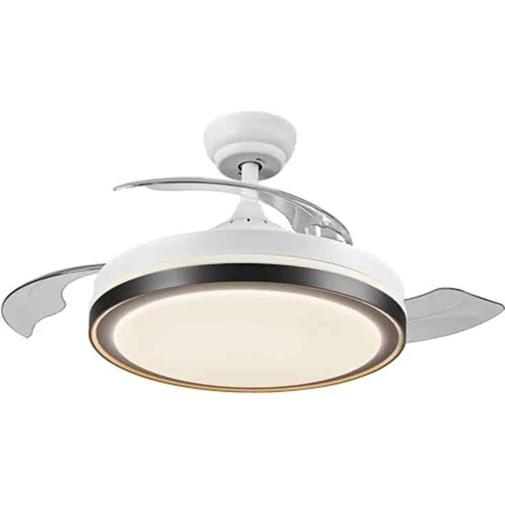 OSRAM Ceiling Fan Retractable 1070, 66W Deckenventilator in Weiß, für Räume von 13-20m² mit variabler Farbtemperatur und Sommer-/Wintermodus – Bild 4