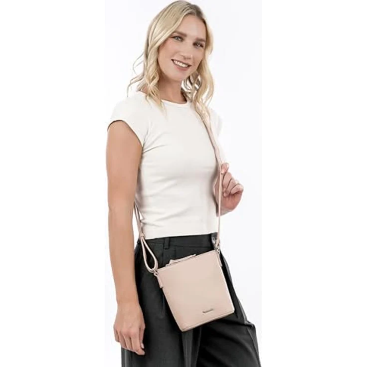 Tamaris Umhängetasche TAS Alessia (1-tlg), Kunstleder in Echtleder-Optik, Uni-Design mit längenverstellbarem Umhängeriemen – Bild 3