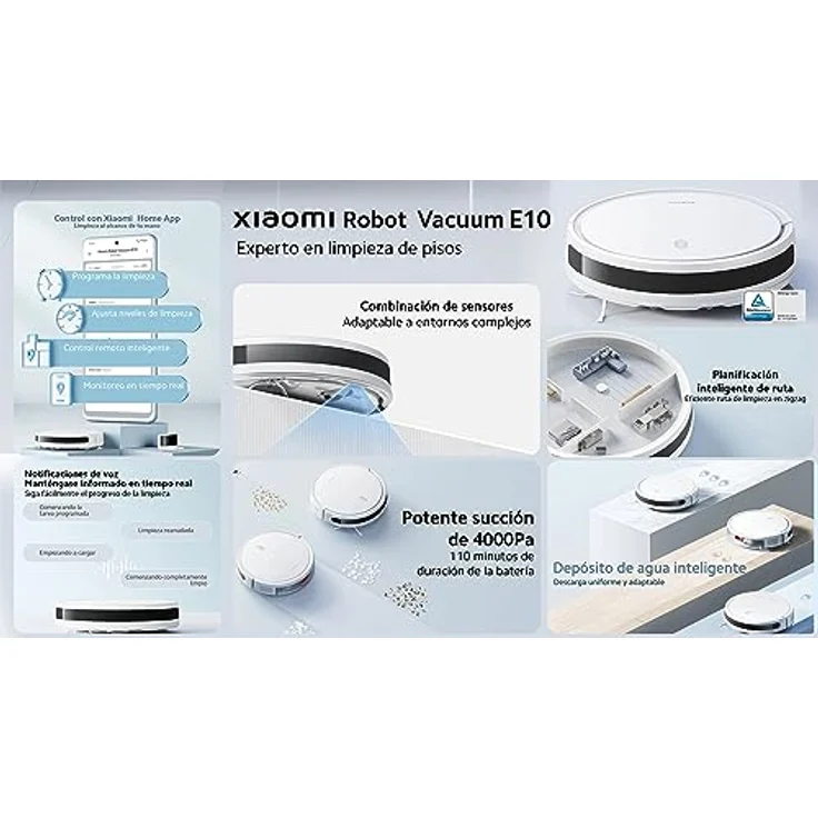Xiaomi Staubsauger - Roboter Xiaomi E10, Weiß, Staubsauger Roboter, Weiss – Bild 8