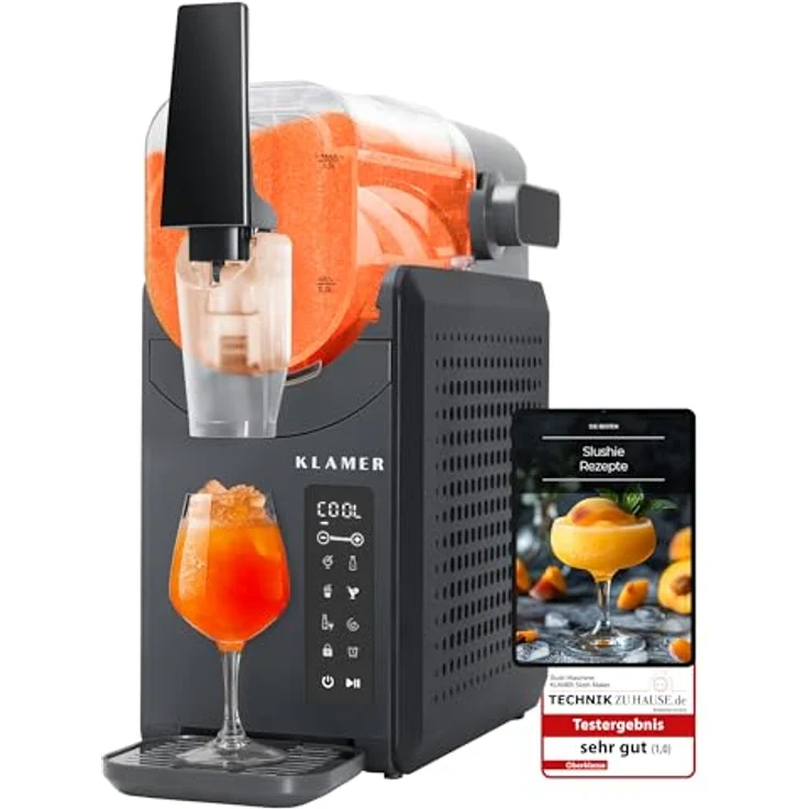 KLAMER Slush Maschine, 2L mit Turbo Freeze und 5 Programmen für Slushie, Cocktail, Milchshake, Frappé und Wein, inklusive automatischer Reinigung – Bild 1