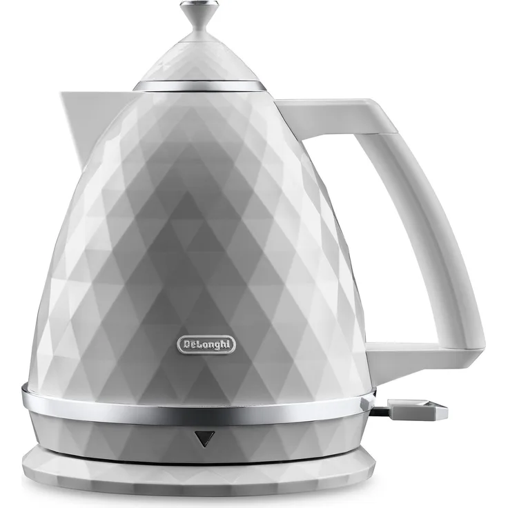 De'Longhi Brillante Exklusiv KBJX2001.W, Wasserkocher mit elegantem Design und edler Oberfläche, weiß
