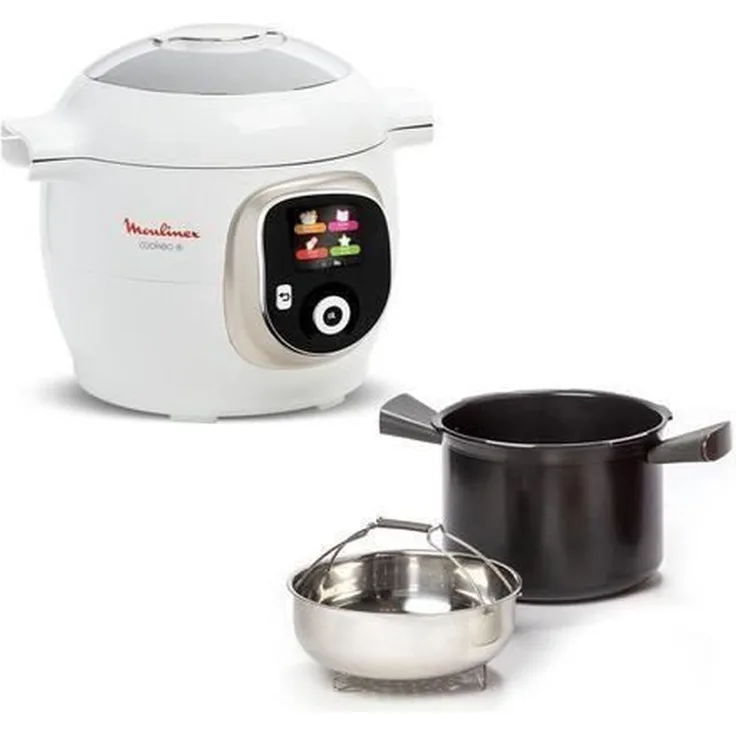 Moulinex Cookeo+ CE85BA10, Smart Multicooker 6L, 1600W, PFOA-freie Keramikbeschichtung, weiß