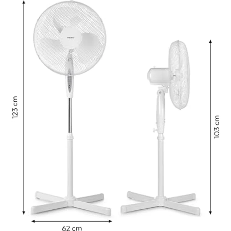 Medion Standventilator (MD18795) mit Fernbedienung 103-123cm Höhe 3 Stufen – Bild 8