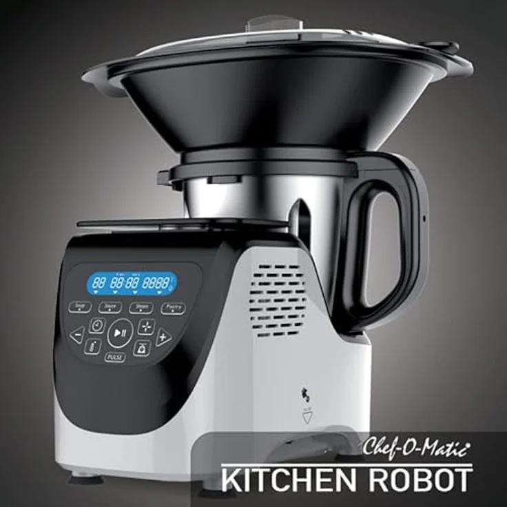 Küchenmaschine, Chef O Matic Kitchen Robot, 1000 W, 3 l, 3500 U/min, mehrere Zubehörteile, 10 Geschwindigkeiten, LED-Touchscreen, multikocher – Bild 5