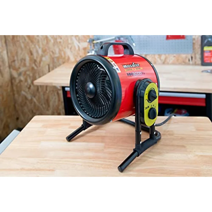 Mecafer mh3000vt Heizlüfter, 3000 W Turbo, schwenkbar bis 60°, für Räume bis 40 m², Edelstahl-Heizelement – Bild 3