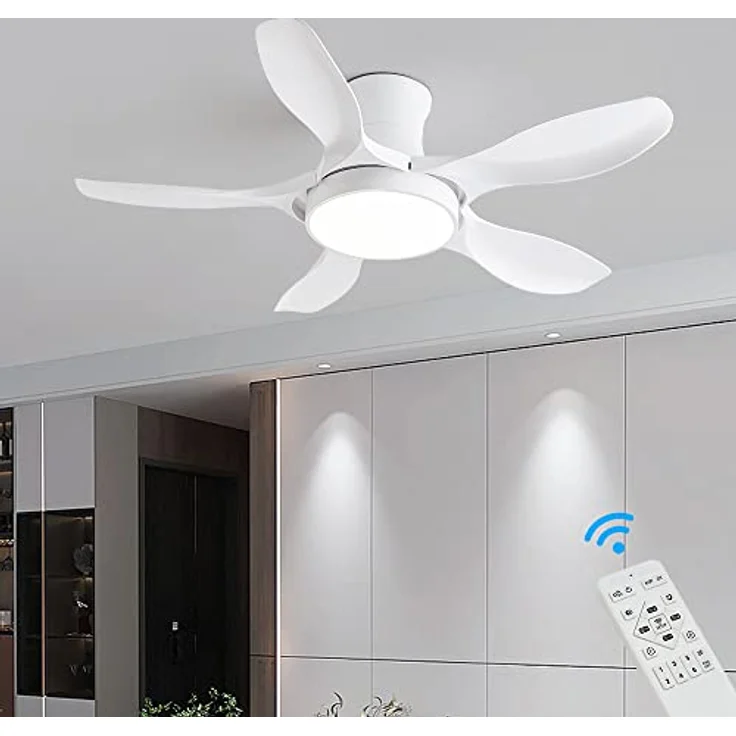Eurotondisplay SX020-122 Deckenventilator mit LED Beleuchtung, Fernbedienung, 6 Geschwindigkeiten, timer 2 Stunden, Sommer- und Wintermodus 54 W in Weiß – Bild 3