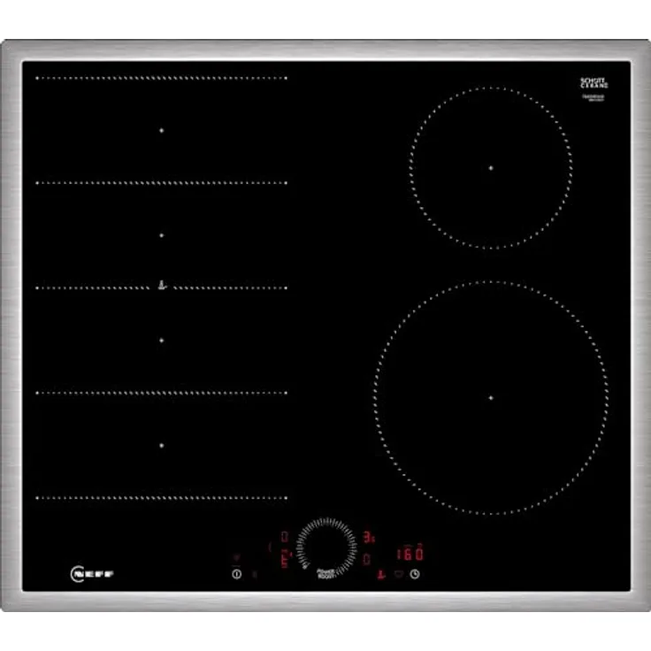 Neff, T66SHE4L0, Autarkes Flex-Induktionskochfeld mit Twist Touch Steuerung, N70, Breite 60 cm, Schwarz mit Rahmen aufliegend, Home Connect