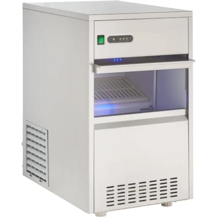 GastroHero Elektrischer Eiswürfelbereiter 50 kg, Hohlkegel-Eiswürfelmaschine mit 3,2 L Wassertank, luftgekühlt, Edelstahl AISI 304 – Bild 3