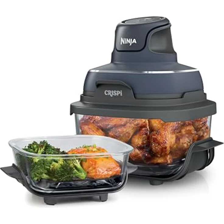 Ninja Crispi PowerPod - Tragbares Kochsystem mit 6 Tassen und 4 Tempware-Glas-Tassen, hitzebeständig, Aufbewahrungsdeckel, mikrowellengeeignet – Bild 1