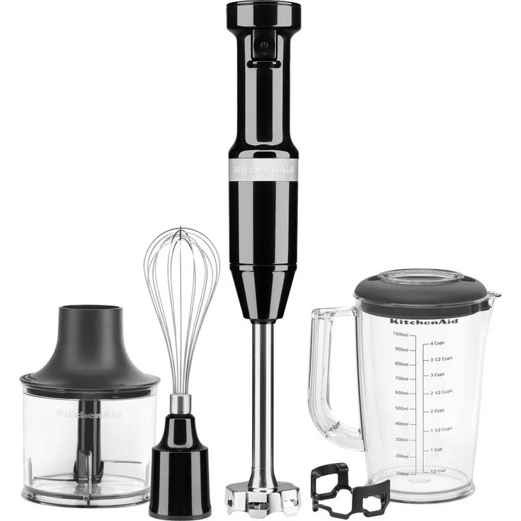 KitchenAid Stabmixer 5KHBV83EOB ONYX BLACK, 180 W - Effizientes Mixen für perfekte Pürees und köstliche Rezepte