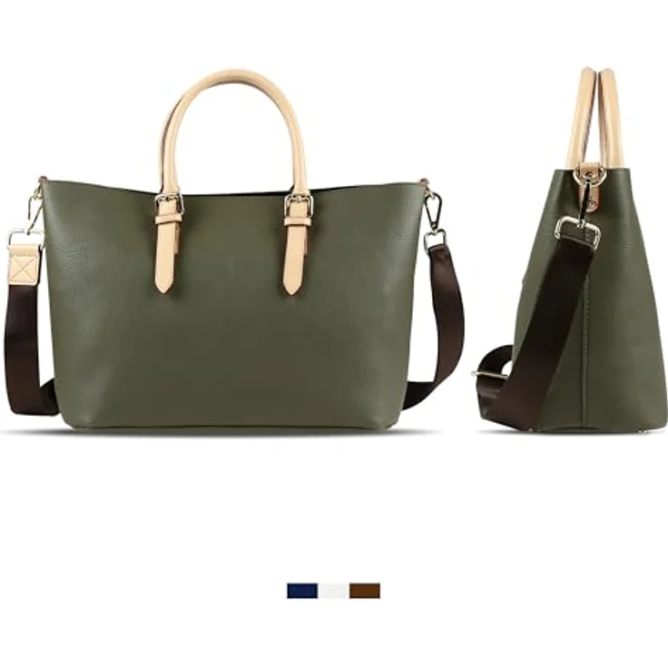 Bugatti Ella Shopper M, Handtasche aus Kunstleder mit Bag in Bag, grau, 33 x 15 x 24.5 cm – Bild 3