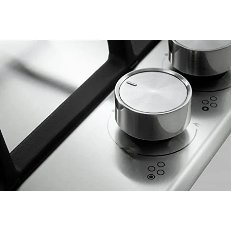 De'Longhi Piano cottura NSL475X, Edelstahl 60 cm, 4 Gasbrenner mit Dual-Brenner und Doppelkrone – Bild 2