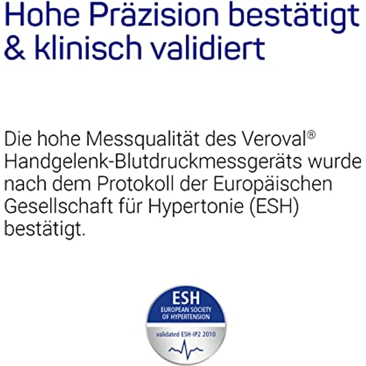 Paul Hartmann AG Veroval Handgelenk-Blutdruckmessgerät 925321 Arrythmie-Erkennung, für Oberarmumfänge von 12,5 - 21 cm – Bild 4