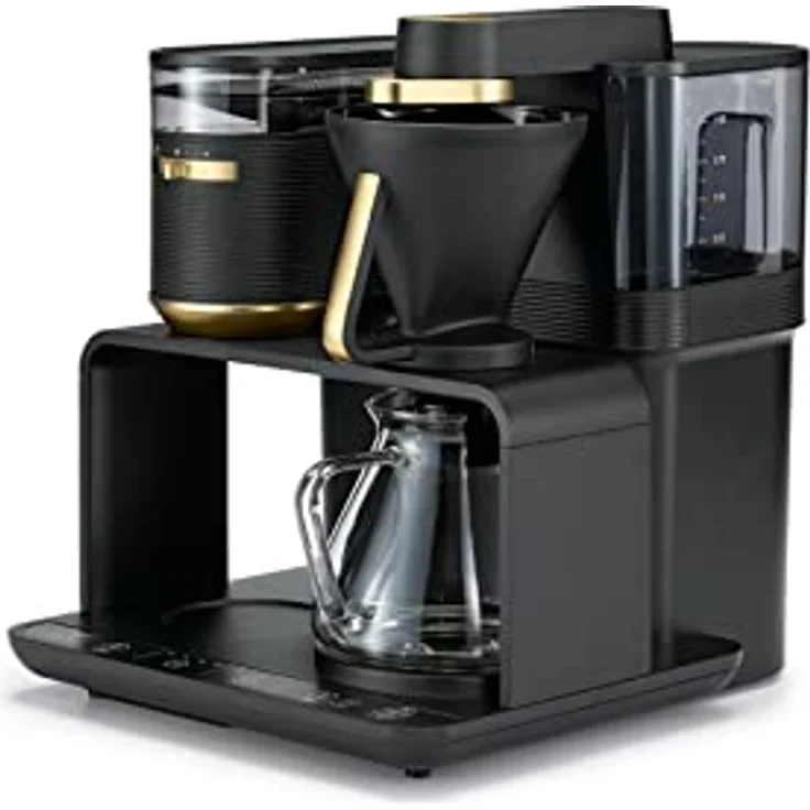 Melitta EPOS Filterkaffeemaschine mit Mahlwerk in Schwarz-Gold – Bild 3