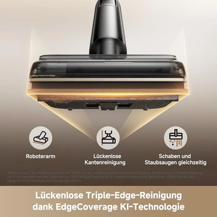 Mova M50 Ultra Nass- und Trockensauger, 22kPa Saugkraft, Roboterarm mit EdgeCoverage KI, klappbarer und ausziehbarer Griff, 100°C Bürstenwäsche, 5min Trocknung – Bild 4