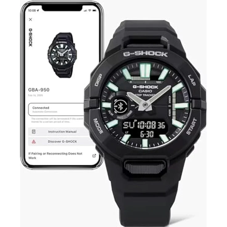 Casio GBA-950-1AER, G-SHOCK Armbanduhr mit robustem Design, schwarz – Bild 5