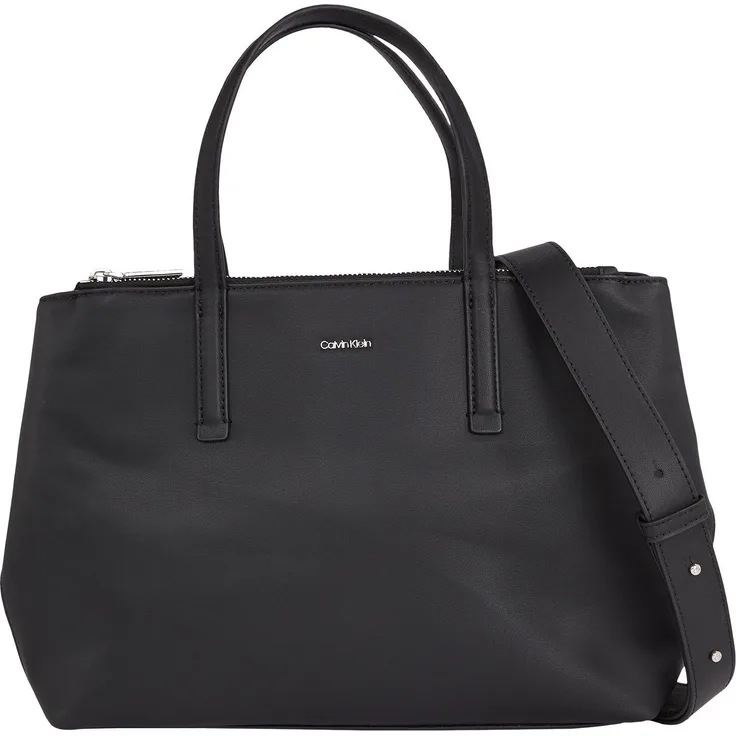 Calvin Klein Shopper CK MUST TOTE MD, Handtasche Damen Tasche Damen Henkeltasche Recycelte Materialien, Ck Black