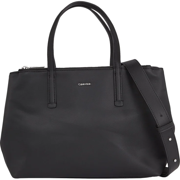 Calvin Klein Shopper CK MUST TOTE MD, Handtasche Damen Tasche Damen Henkeltasche Recycelte Materialien, Ck Black – Bild 1