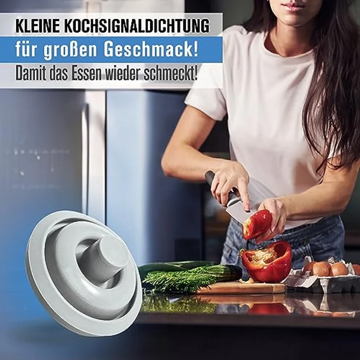 Piebert Kochsignaldichtung 39155 für WMF Schnellkochtöpfe, hellgrau, hitzebeständiges Silikon, BPA-frei, lebensmittelecht – Bild 5