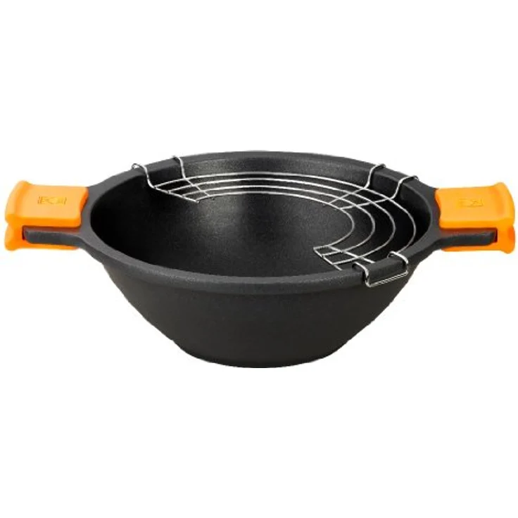 BRA Efficient Wok-Pfanne 28 cm mit Glasdeckel, Silikongriffen und 4,2 Litern Inhalt – Bild 2