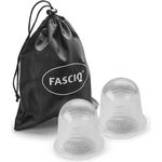 FASCIQ Silikon-Massagecups Set - 2 Cups klein | Gegen Anti-Cellulite und Anti-Aging Schröpftherapie, Massage | High-End Silikone