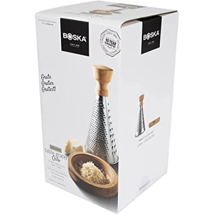Boska Tischreibe Oslo-drie verschiedene Flächen-Edelstahl-Holz-Braun-Silber - 270 x 145 x 145 mm – Bild 6