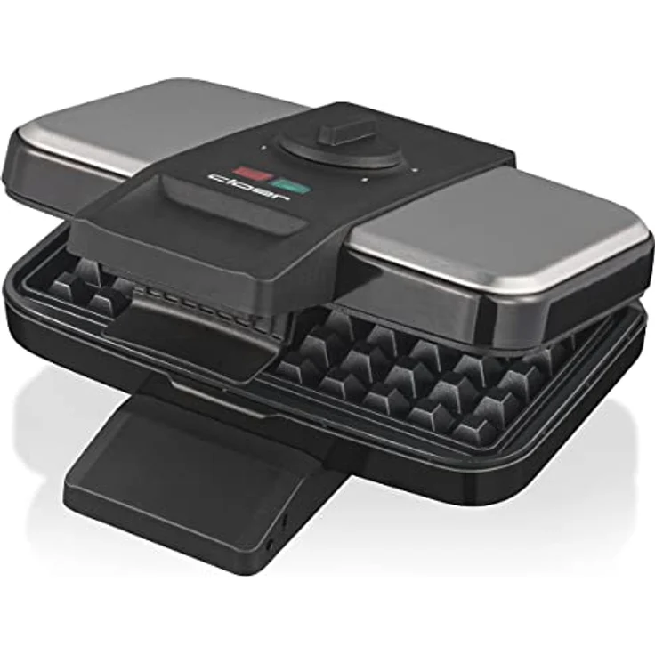 Cloer 1459 Brüsseler Waffeleisen, 1000 W, Backampel, stufenlos wählbarer Bräunungsgrad, schwarz-edelstahl - Preisvergleich – Bild 5