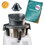 mixcover Saftpresse für Silvercrest Monsieur Cuisine Smart mit Ebook Rezeptheft - Entsafter Orangenpresse elektrisch Zitruspresse Dampfentsafter Orangenpresse entsafter Granatapfelpresse