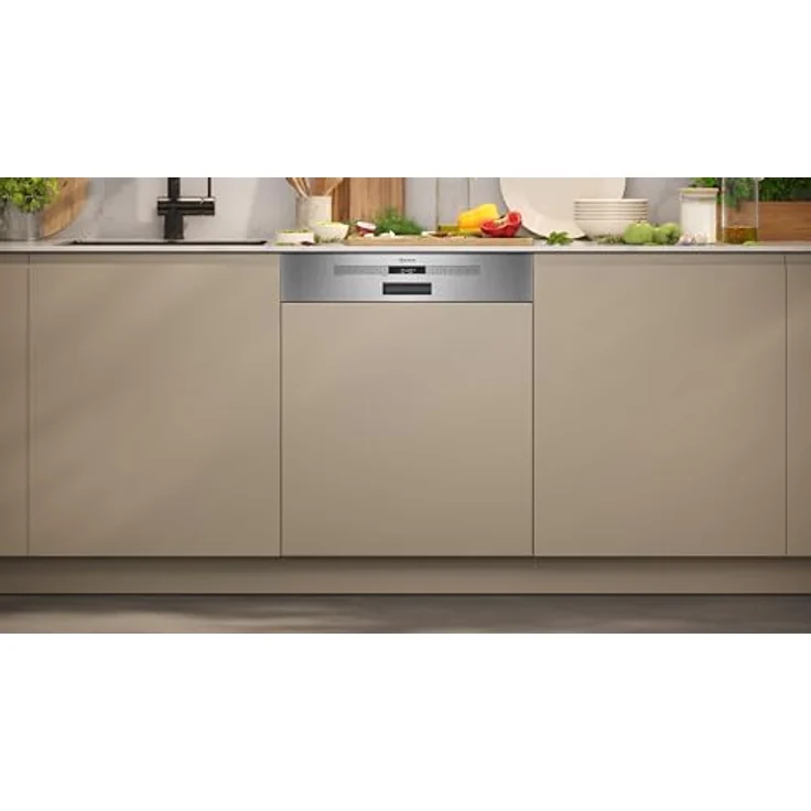 Neff N 50 S145EBS16E, teilintegrierbarer Geschirrspüler 60 cm, gebürsteter Stahl, Open Dry, Aqua Stop, Energieeffizienzklasse A, 13 Maßgedecke – Bild 2