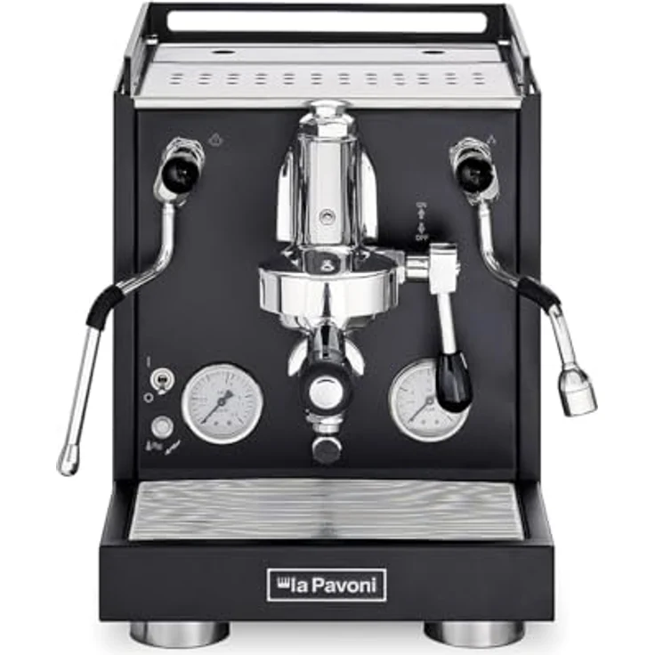 La Pavoni New Cellini Evolution, Semi-Professionelle Espressomaschine mit Kupferkessel, schwarz – Bild 2
